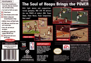 NBA Live 98 (USA) box cover back